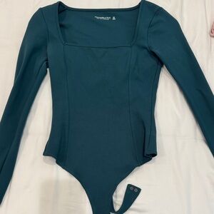 Abercrombie & Fitch Teal Long Sleeve Bodysuit